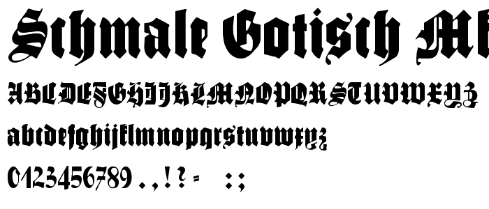 Schmale Gotisch MK font